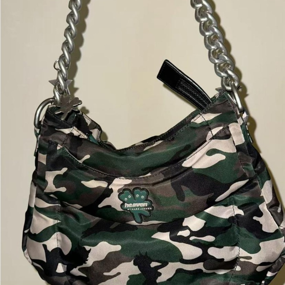 Marc Jacobs -Heavens -Green Camo Shoulder Bag Y2K